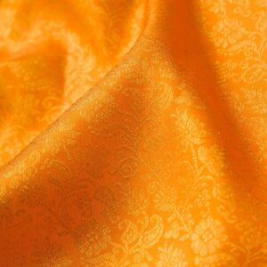 Pure Silk Pure Zari Orange Kanchipuram Saree