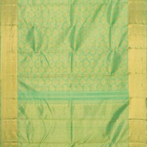 Green Kanchipuram Silk Saree - Image 5