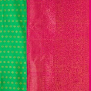 Green Kanchipuram Silk Saree - Image 5