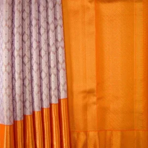 Lavender Kanchipuram Tissue Silk Saree