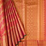 Orange Kanchipuram Silk Saree