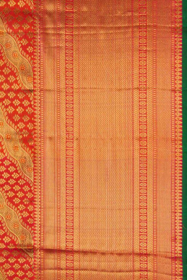 Orange Kanchipuram Silk Saree(6)