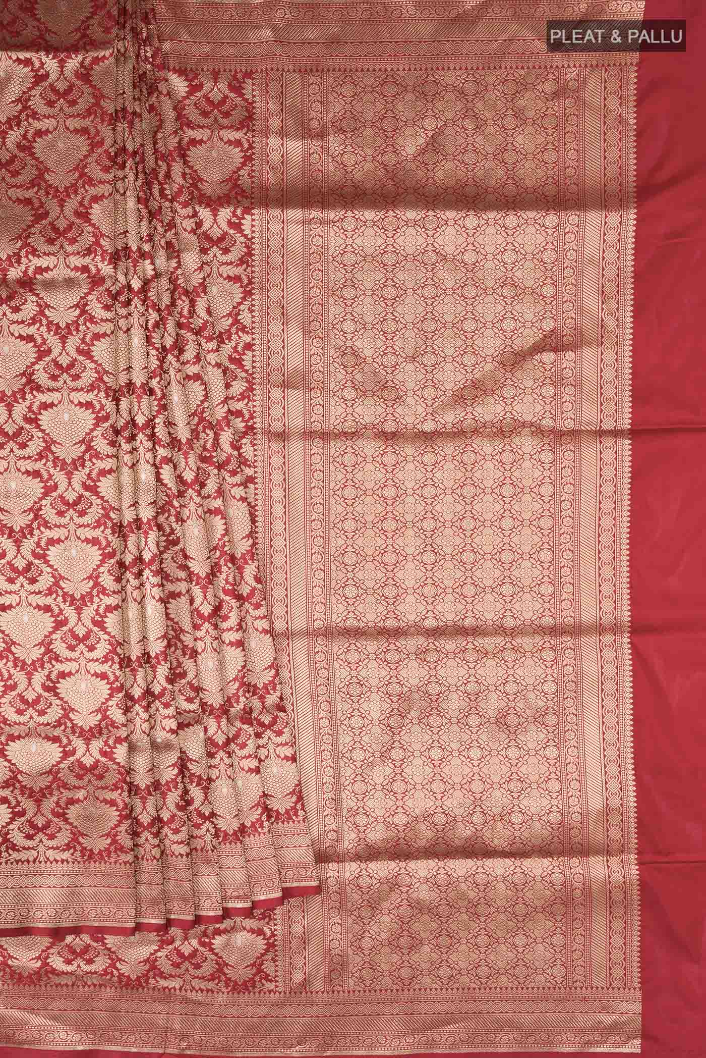 maroon-banarasi-silk-saree