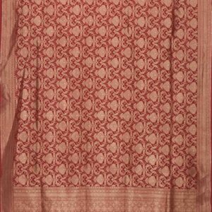 Maroon Banarasi Silk Saree - Image 5