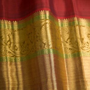 Sea Green Kanchipuram Silk Saree - Image 6