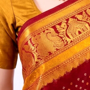 Traditional Chettinad Cotton Saree - Image 2